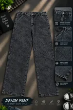 Men's Semi Baggy Cargo Denim Pant, Waist 28 to 36