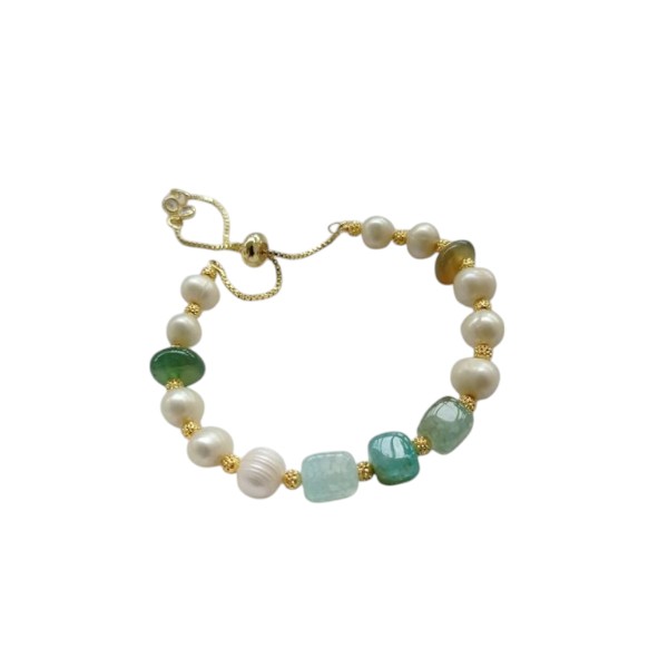 Pearl & Stone Bracelet Free Size