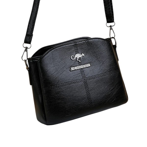 3 Layers Luxury Messenger Crossbody Bags black