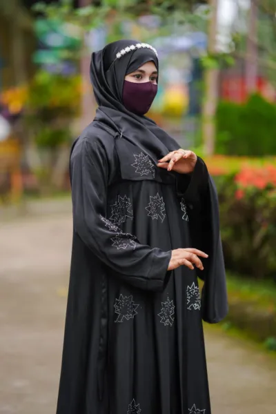 Afran Fabric Stone Work Borka, Hijab Not Included