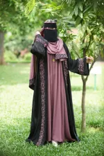 Koti Abaya Borka with Maggi Sleeve Inner and Hijab, 3 Colours