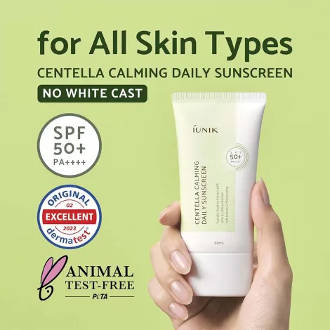 Iunik Centella Calming Daily Sunscreen SPF50 60ml (Korea)