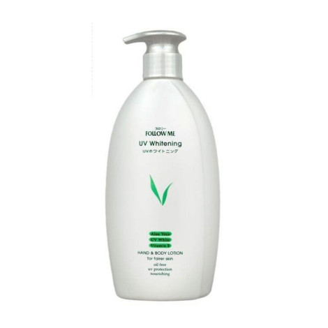 Follow Me UV Whitening Aloe Vera UV White Vitamin E Hand & Body Lotion 400ml (Malaysia)