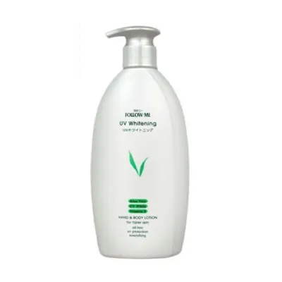 Follow Me UV Whitening Aloe Vera UV White Vitamin E Hand & Body Lotion 400ml (Malaysia)