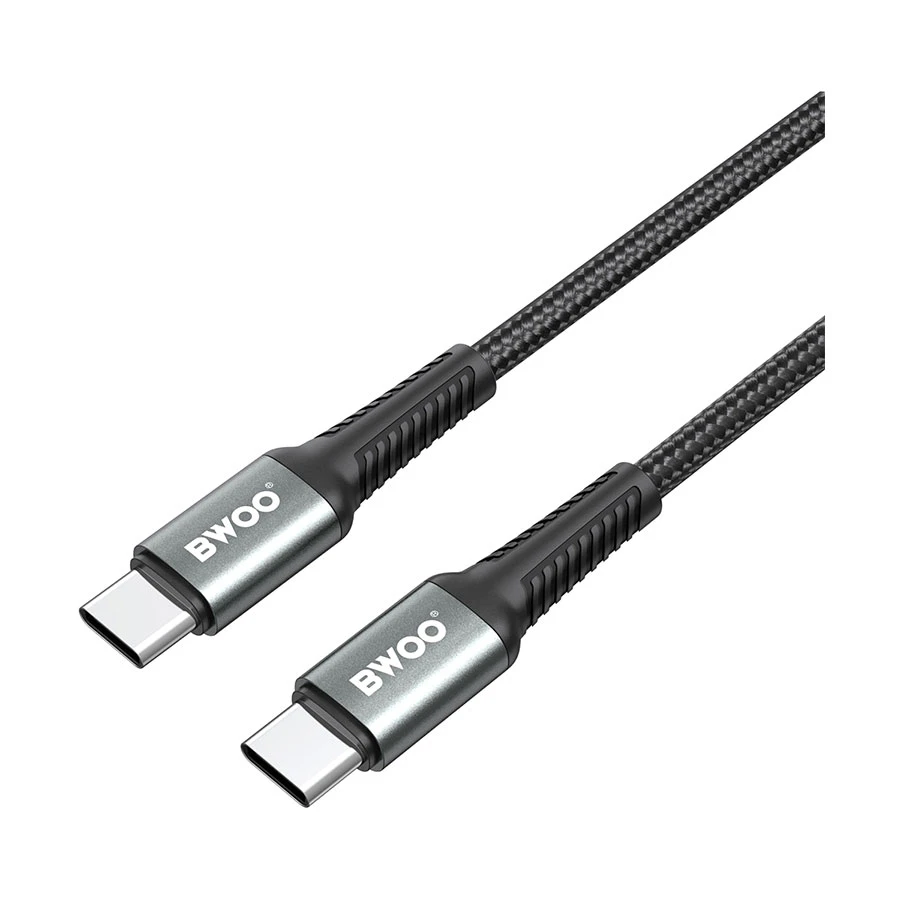 Bwoo BO-X288C-C-2M 65W USB-C to USB-C Braided Cable 2 Meter Black