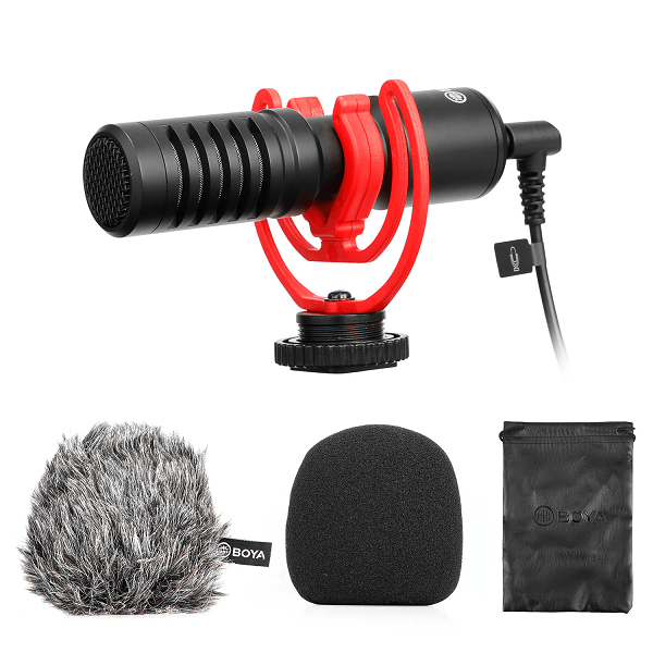 Boya MM1+ Super-Cardioid Shotgun Microphone For Vlogging, Live Streaming, Audio Recording