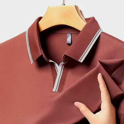 Men's Old Money Style Buttonless Polo Shirt, 230 GSM PK Cotton