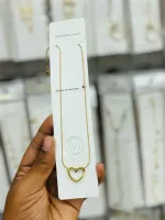 Minimalist Twisted Open-Heart Pendant Necklace
