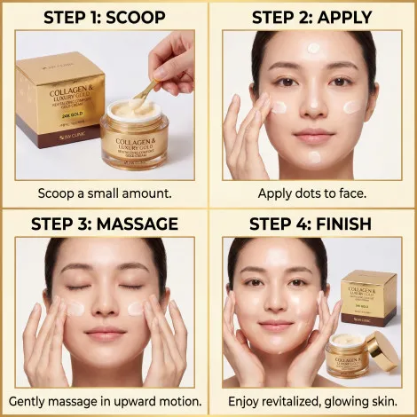 3w Clinic Collagen & Luxury Gold Revitalizing Comfort Cream 24k Gold 100g (Korea)