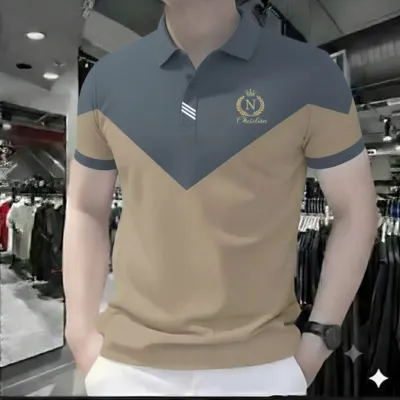 Men's Cotton Polo Shirt in One Colour, 200 GSM Half Sleeve