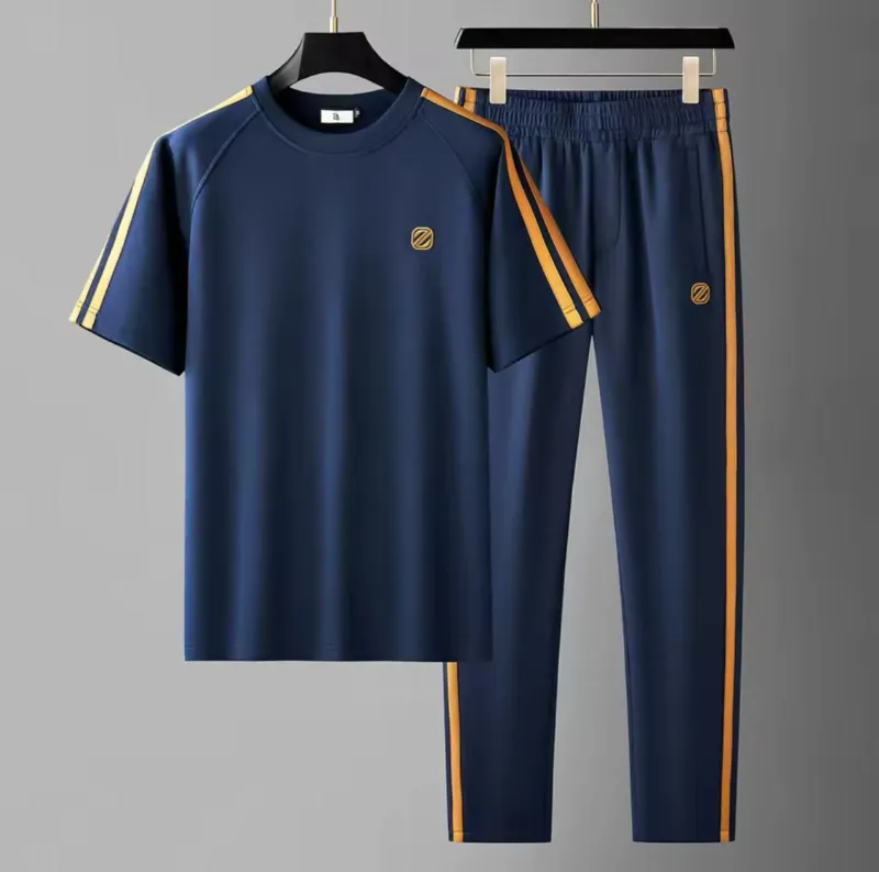 Men's Screen Print Mesh Jersey Top and Trouser Combo, M to XL
