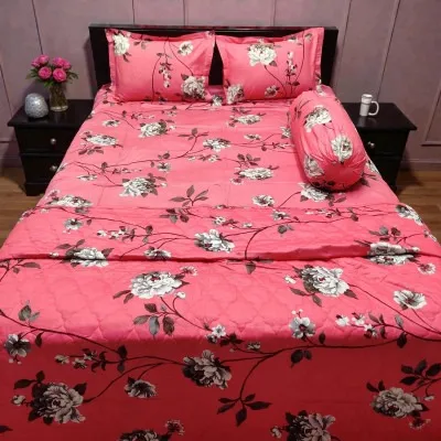 Pure Cotton Twill AC Katha and Bed Sheet Combo for AC Rooms