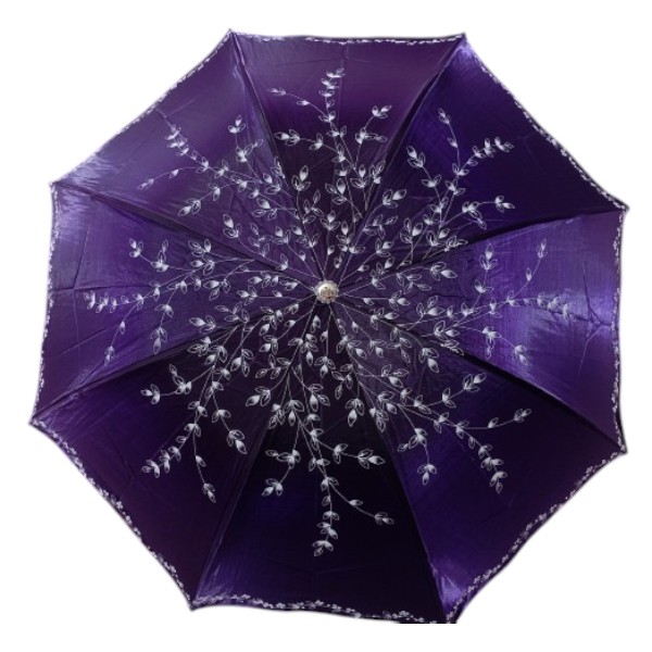 New Ladies Fashionable And Elegant Anti Uv Sunshade Print Border Lace Umbrella