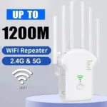 1200Mbps Dual-Band WiFi Router & Extender with 6 Antennas