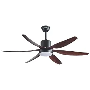 Qulik Silex 54"- Modern Decorative Silent ABS Blade Under light with Remote Ceiling Fan (Dark Wood Grain) Q-6507-DW