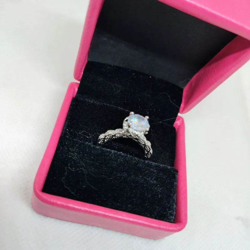 Luminous Embrace  Brilliant Center Stone with Twisted Band Womens Ring