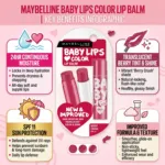 Maybelline Baby Lips Color Lip Balm SPF11 - Berry Crush (India)