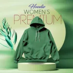 Premium Comfortable (Happy-Green) Ladies winter hoodie