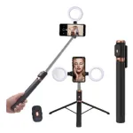 Plokama LIVE-K9 Pro 1700mm Ultra Long Selfie Stick with Tripod Stand & Ring Light – Adjustable, Portable for Mobile Vlogging & Live Streaming