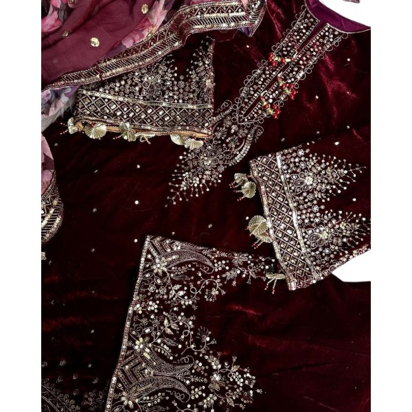 Indian Velvet Readymade Dress