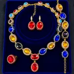 Premium Multicolor Stone Bridal & Party Jewelry Set