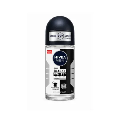 Nivea Men Invisible Black & White Original Roll On 50ml (Indonesia)