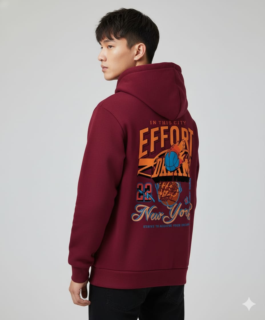 Men's and Women's Pure Cotton Drop Shoulder Hoodie, 280 GSM