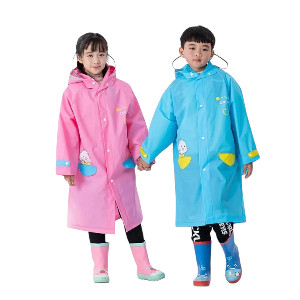 Children's cartoon raincoat inflatable hat raincoat for primary school students