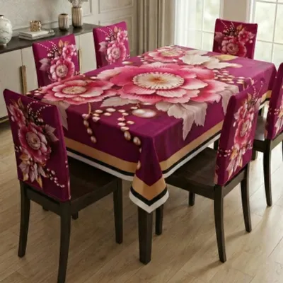 China Premium 3D Print Table Cloth Set