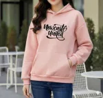 Premium Comfortable Printed Ladies Winter Hoodie