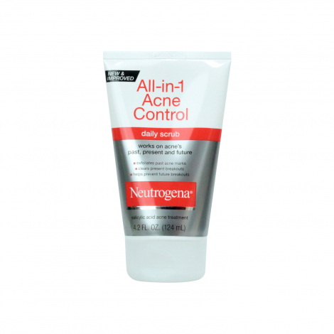 Neutrogena All-in-1 Acne Control Daily Scrub 124ml (USA)