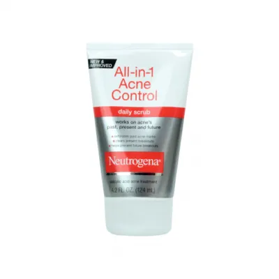 Neutrogena All-in-1 Acne Control Daily Scrub 124ml (USA)