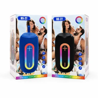 BS-27 RGB Portable Wireless Bluetooth Speaker – Splashproof, USB & TF Card Support