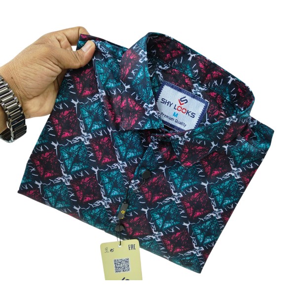 Cotton Full Sleeve Printed Shirt For Men