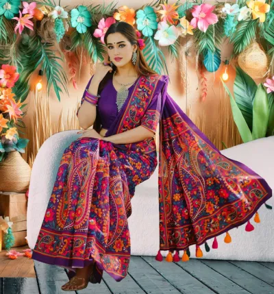 Chanduri Silk Digital Print Saree, 12.5 Haath, 5 Colours