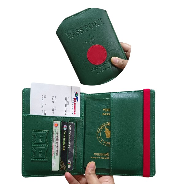 Leather Passport Covers Holder Wallet Case