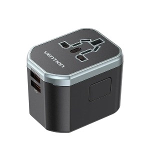 Vention 20W 3-Port USB (C + A + A) Universal Travel Adapter (FJCB0)