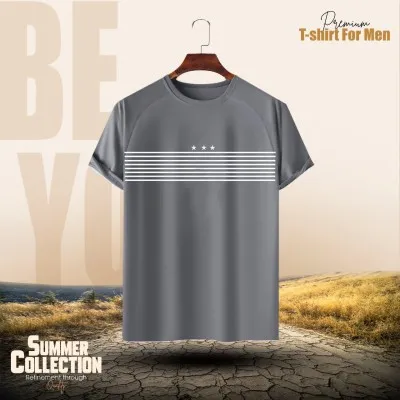 Stylish Comfortable sports T-Shirt(Ash)