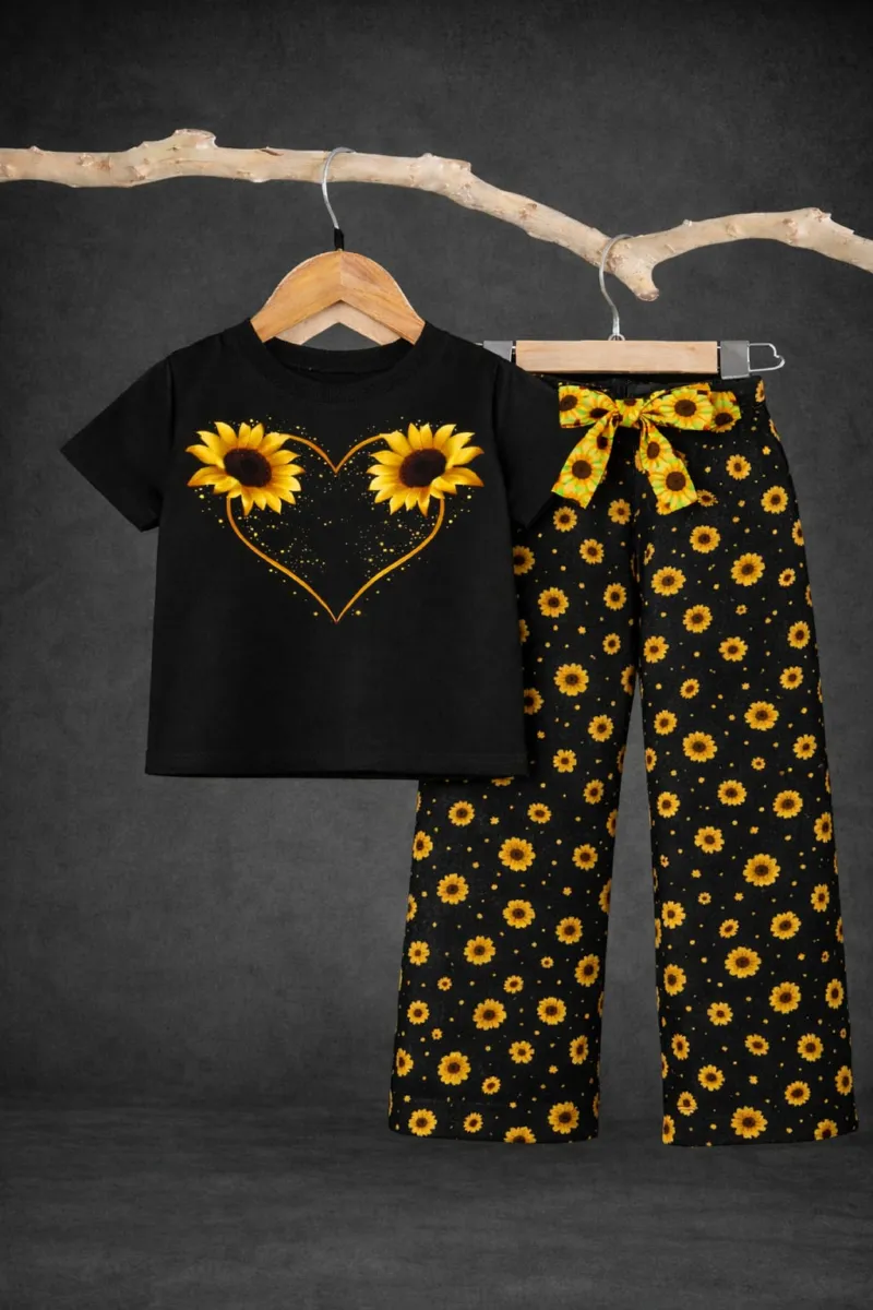 Kids' Half Sleeve Cotton Knit T-Shirt and Pant Set, 3 Colours