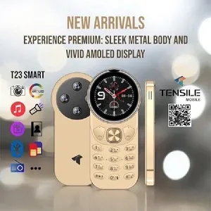 Tensile Sleek Metal Body And Amoled Display ( Golden )