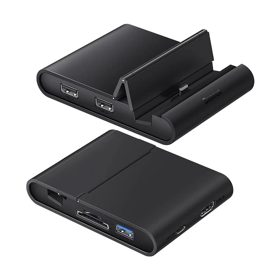 Baseus WKMD000001 Type-C to HDMI, USB 3.0, USB 2.0, SD & TF Hub Gray