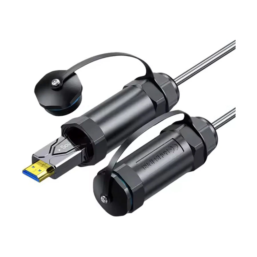 Dtech DT-HF8010KF HDMI 2.1 8K Optical Fiber Cable, 10 Meter, Grey