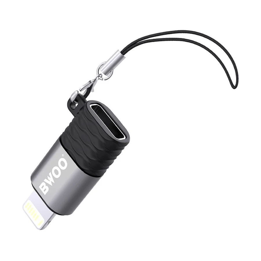 Bwoo BO-BZ37 Lightning Male to Type-C Female OTG Converter Grey