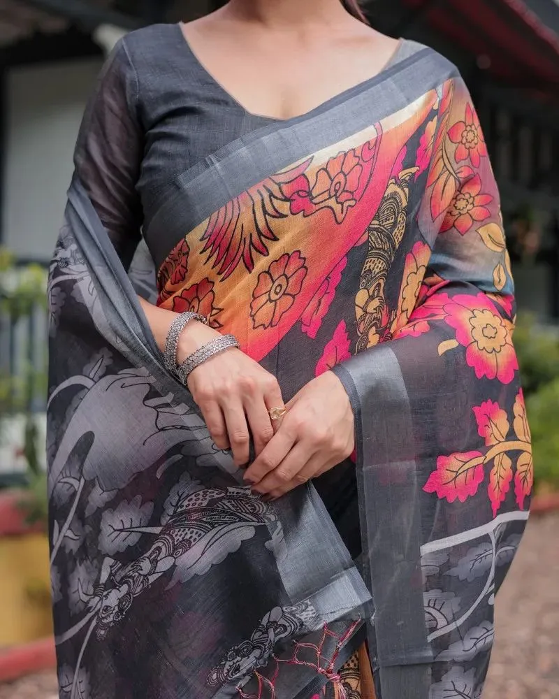 Chanduri Silk Tassel Saree for Everyday and Occasion Wear