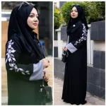 Women's Embroidered Borka Only, Sizes 50 to 58, 4 Colours