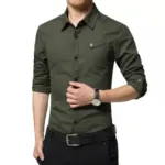 Fashionable casual shirt for men(Olive)