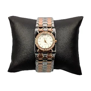 Elegant Multti Ladies Quartz Watch with Crystal Bezel – Premium Bracelet Design (White Dial)