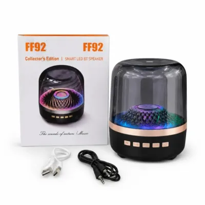 FF92 Mini Aura Bluetooth Speaker - Portable Wireless Speaker with 360° LED Light Show
