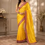 Premium Dupion Silk Saree with Blouse Piece | Soft & Elegant Traditional Wear for Wedding, Eid & Party