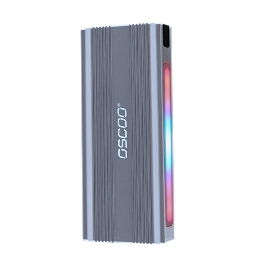 OSCOO LT3 RGB NVMe & NGFF Grey SSD Enclosure